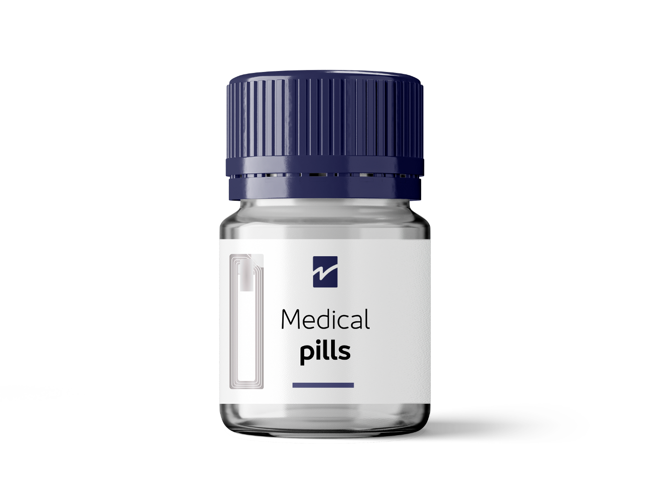 Label drop-off inside a medicine container